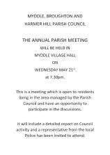 MYDDLE Annual Parish 2025 Advert 